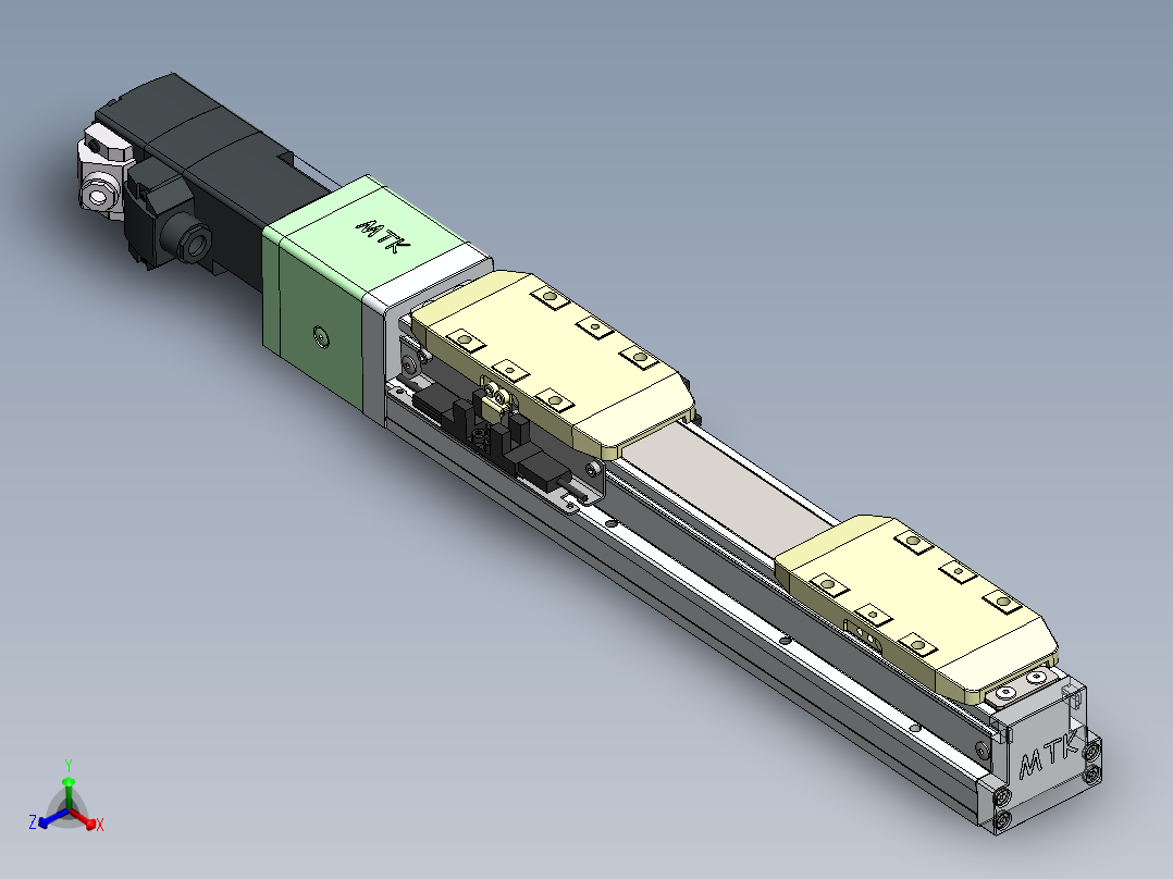 GTH内嵌丝杆全封闭GTH5S-100W主视图