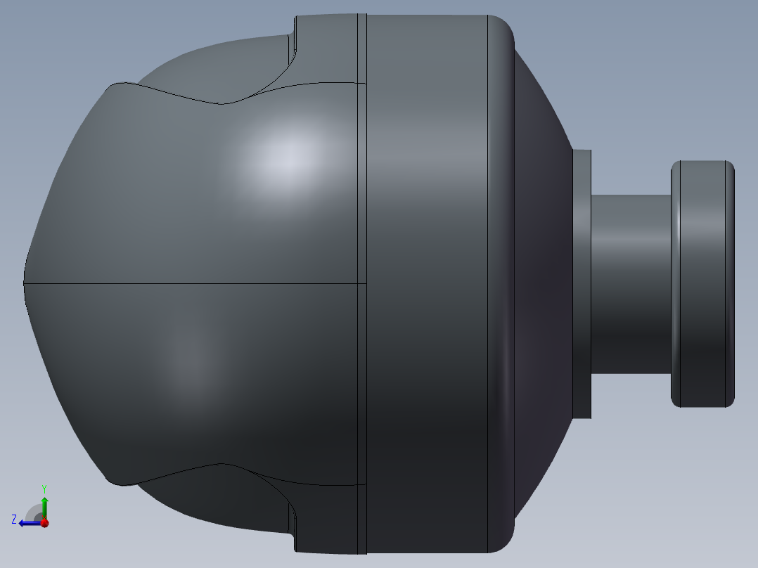 塑胶耳壳右视图
