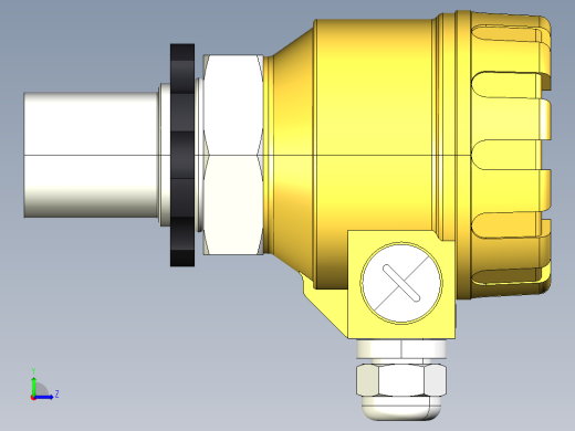 超声波设备-TRANSMITTER-RANGE-4m-13.1ft-PVDF-BODY-4-20mA-2-WIRE-HART-ATEX-BSP-THREAD左视缩略图