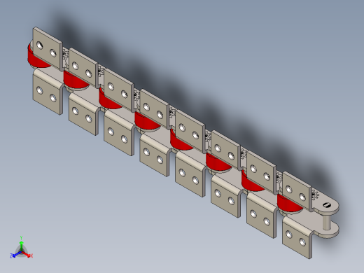 双节距 2082 输送链，带附件 K2 1X1---stp