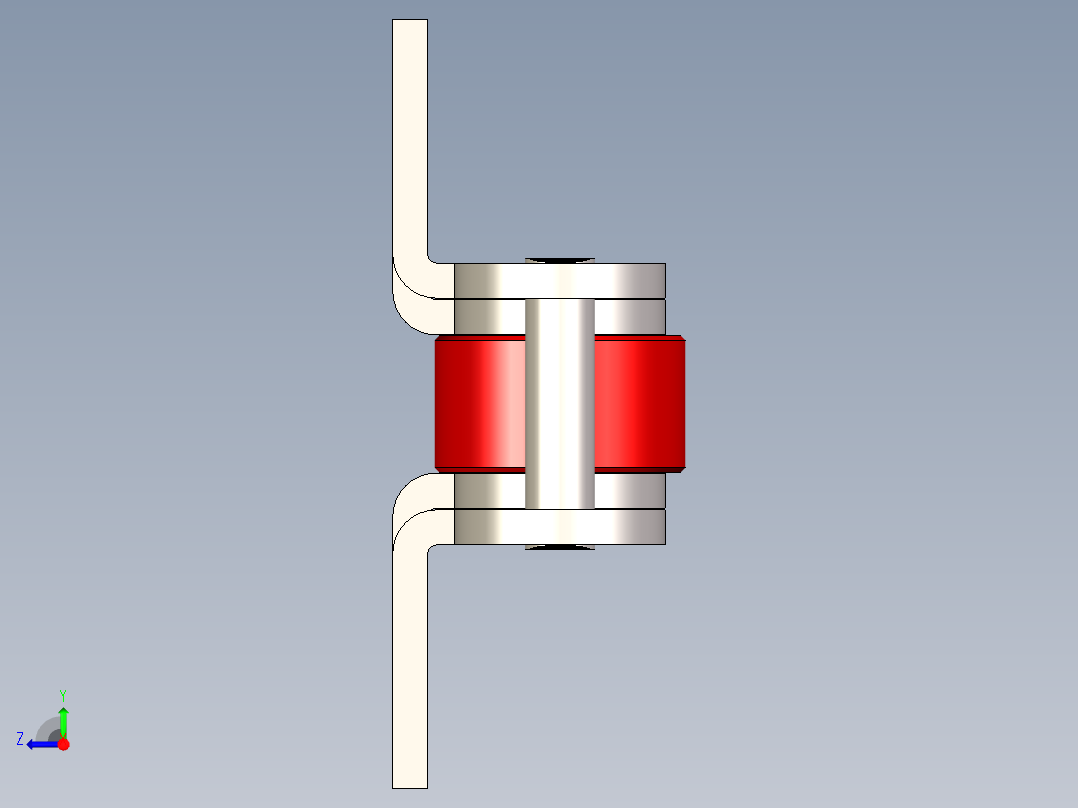 双节距 2082 输送链，带附件 K2 1X1---stp右视图