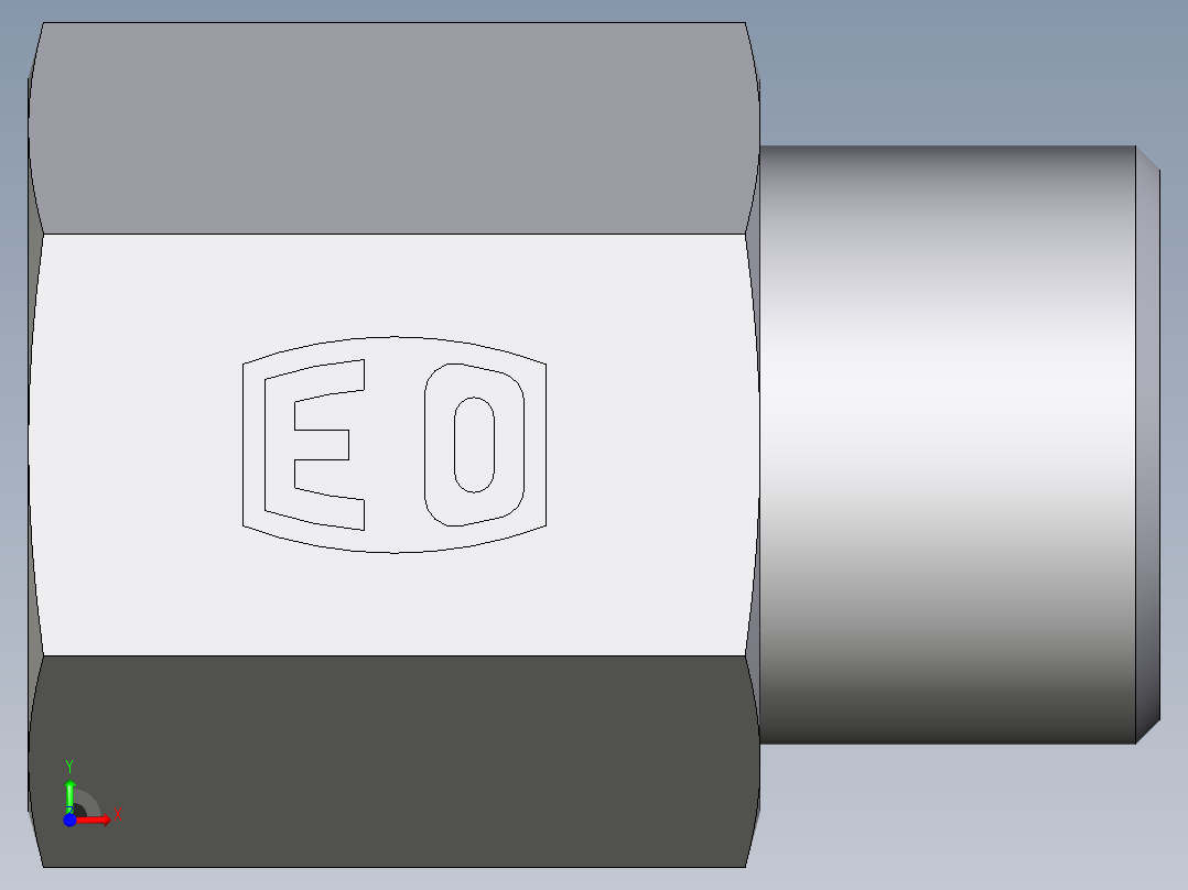 卡套式工业通用硬管接头EO_Swivel_connector_GAI10SMCFX前视图