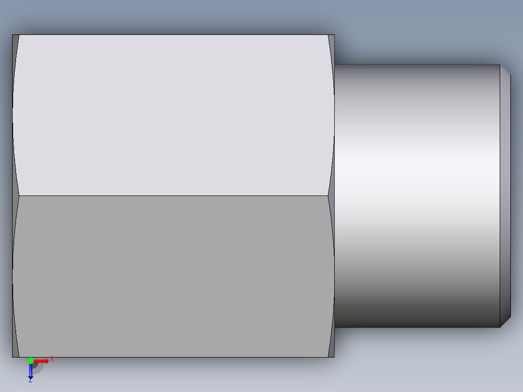卡套式工业通用硬管接头EO_Swivel_connector_GAI10SMCFX俯视图