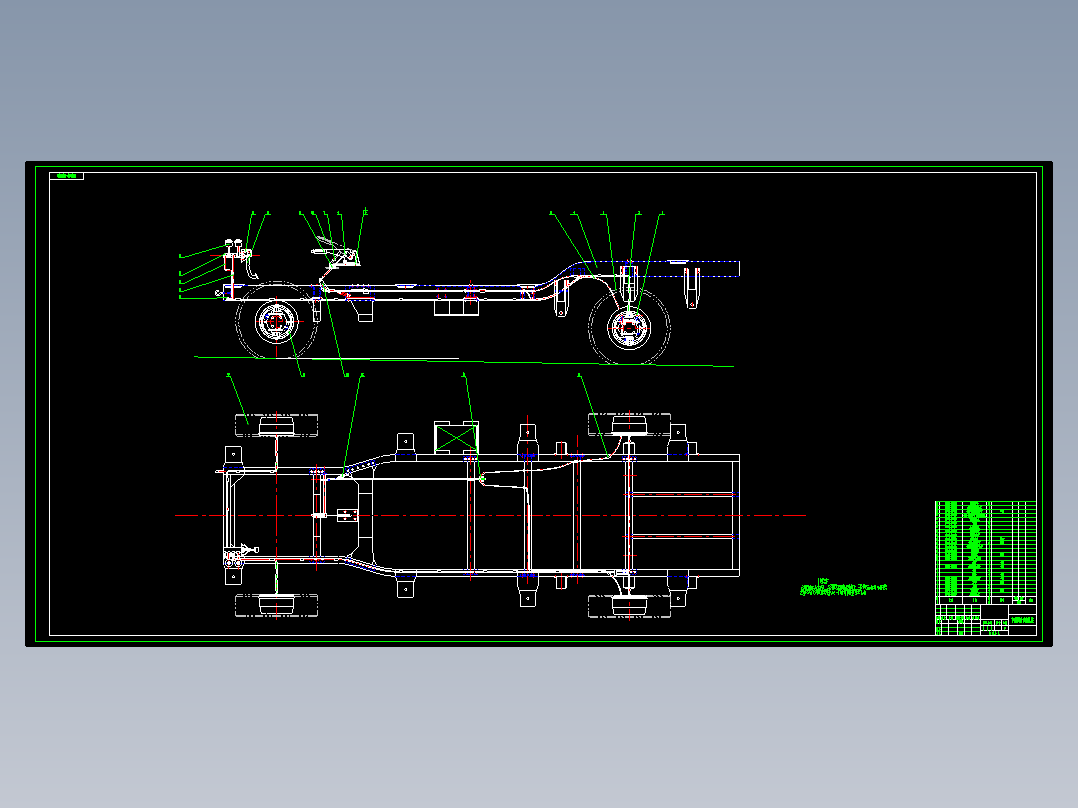 0007-4座客货两用车车架、制动系设计（CAD图+翻译）