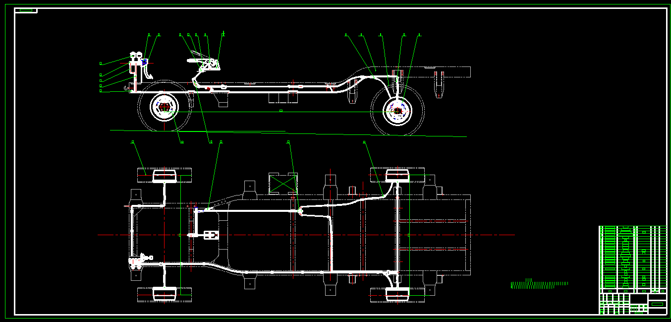 0007-4座客货两用车车架、制动系设计（CAD图+翻译）