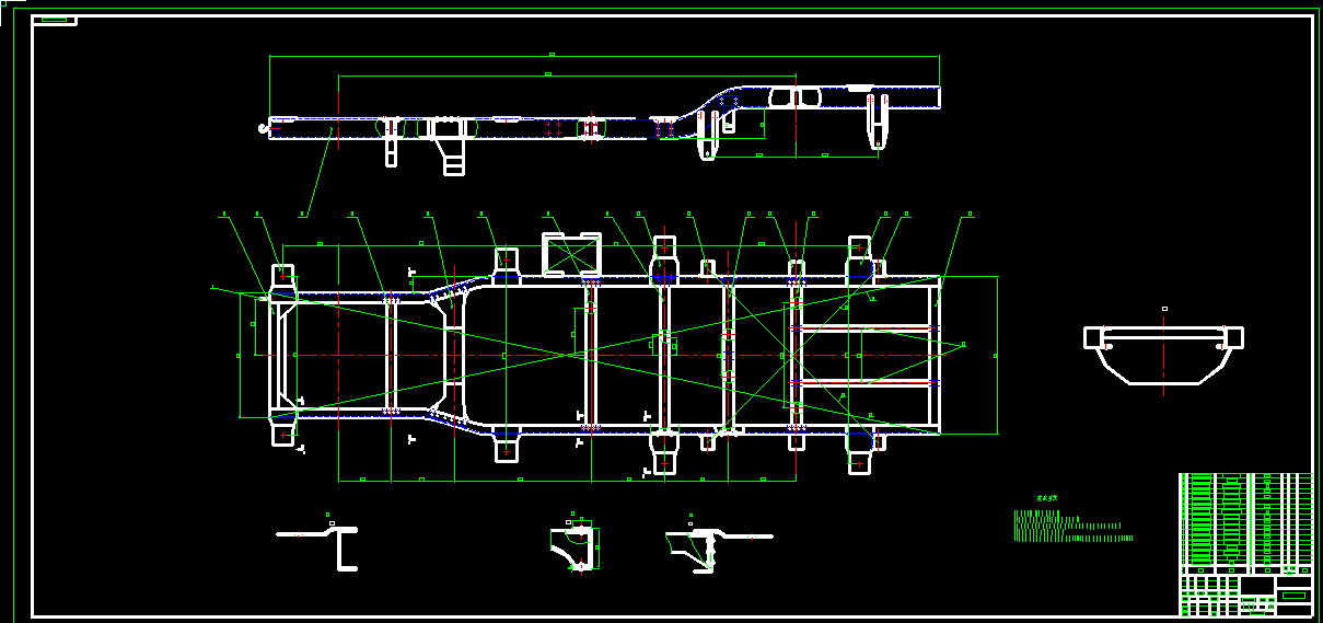 0007-4座客货两用车车架、制动系设计（CAD图+翻译）