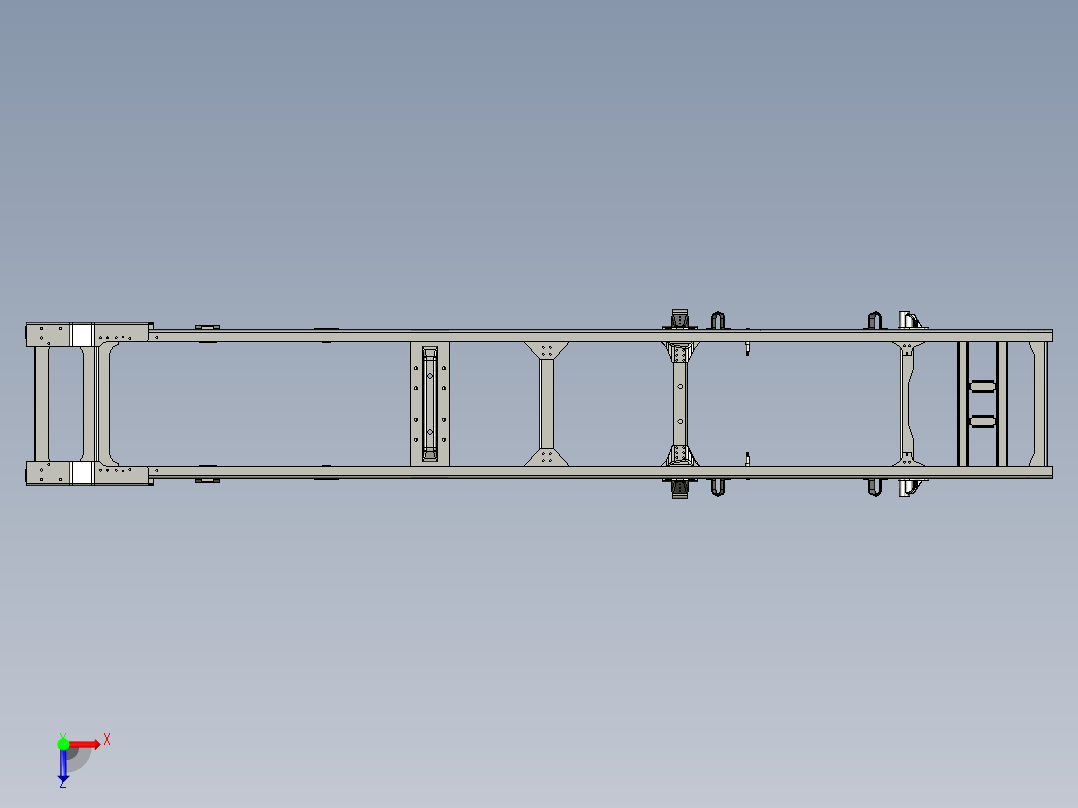 基于PROE4.0建模的车架俯视图