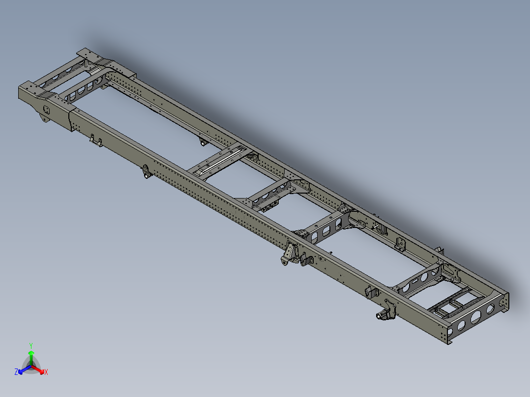 基于PROE4.0建模的车架正等轴测图