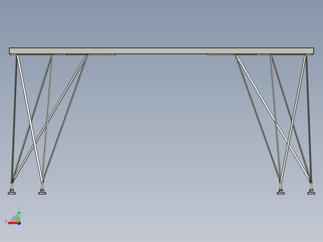 电线办公桌后视图