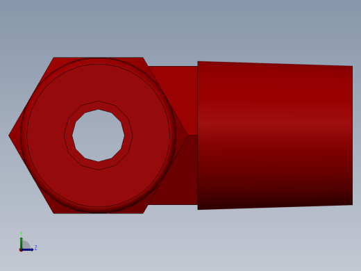 solidworks-lok male branch tee左视缩略图