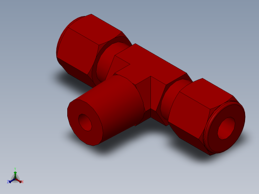 solidworks-lok male branch tee正等轴测缩略图