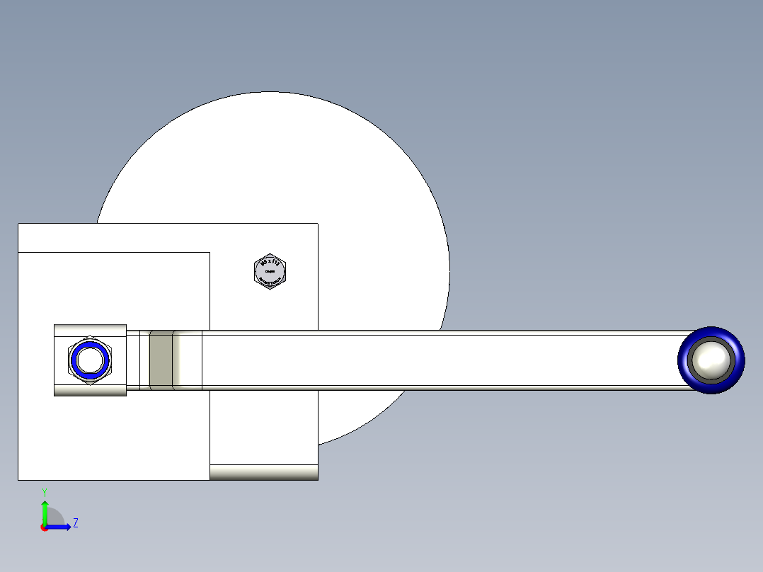 带刹车手动绞盘--stp左视图