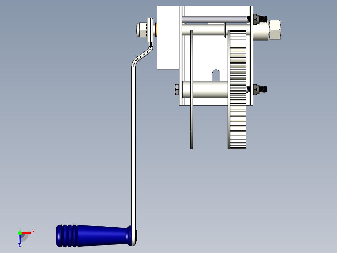 带刹车手动绞盘--stp俯视图