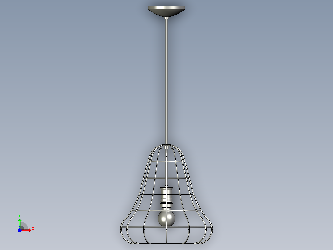 复古吊灯3前视图