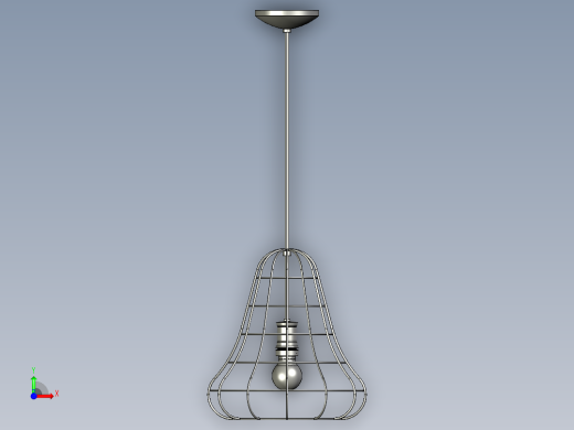 复古吊灯3前视缩略图