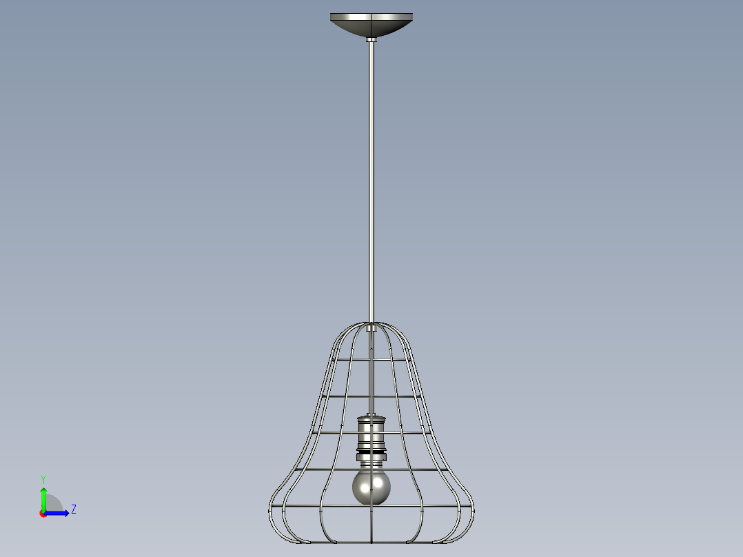 复古吊灯3左视图