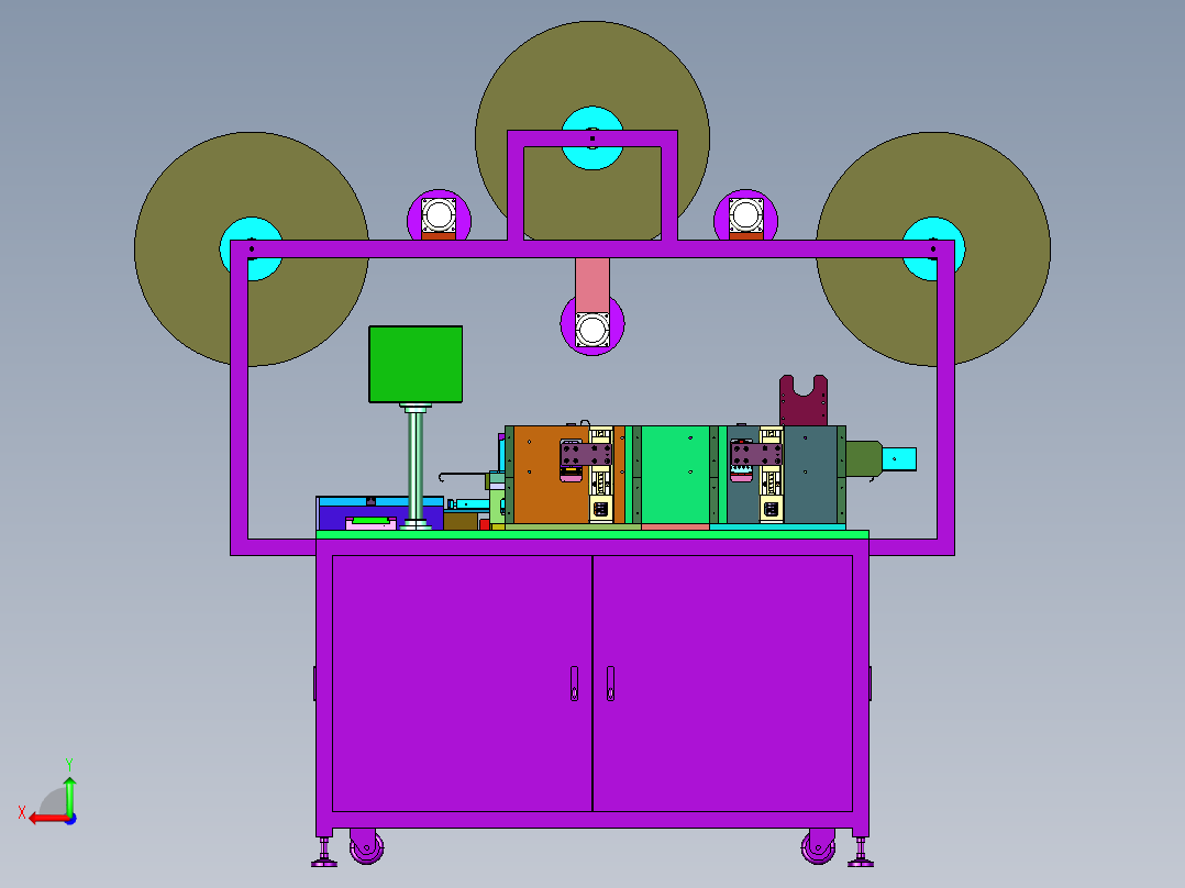 对板连接器组装机后视图