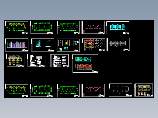 【5层】3600平米五层框架住宅楼（计算书、建筑、结构图）