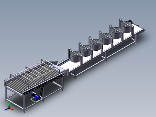 西兰花清洗处理机正等轴测缩略图