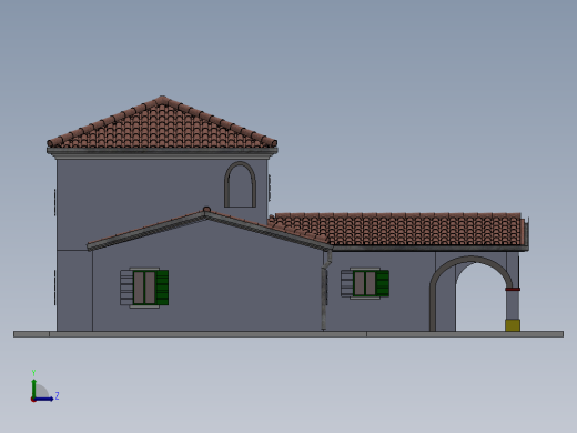 石头房子左视缩略图