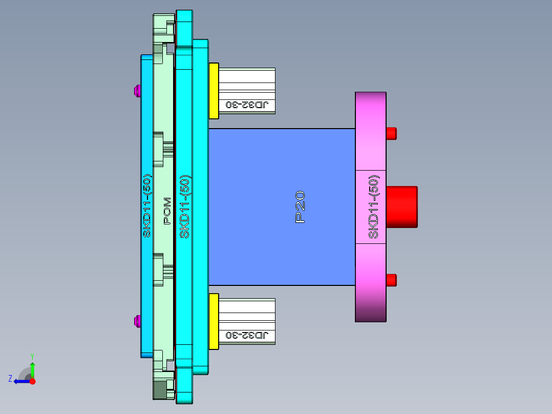 N500-T0P笔记本CNC工装夹具三维模型-CNC7右视图