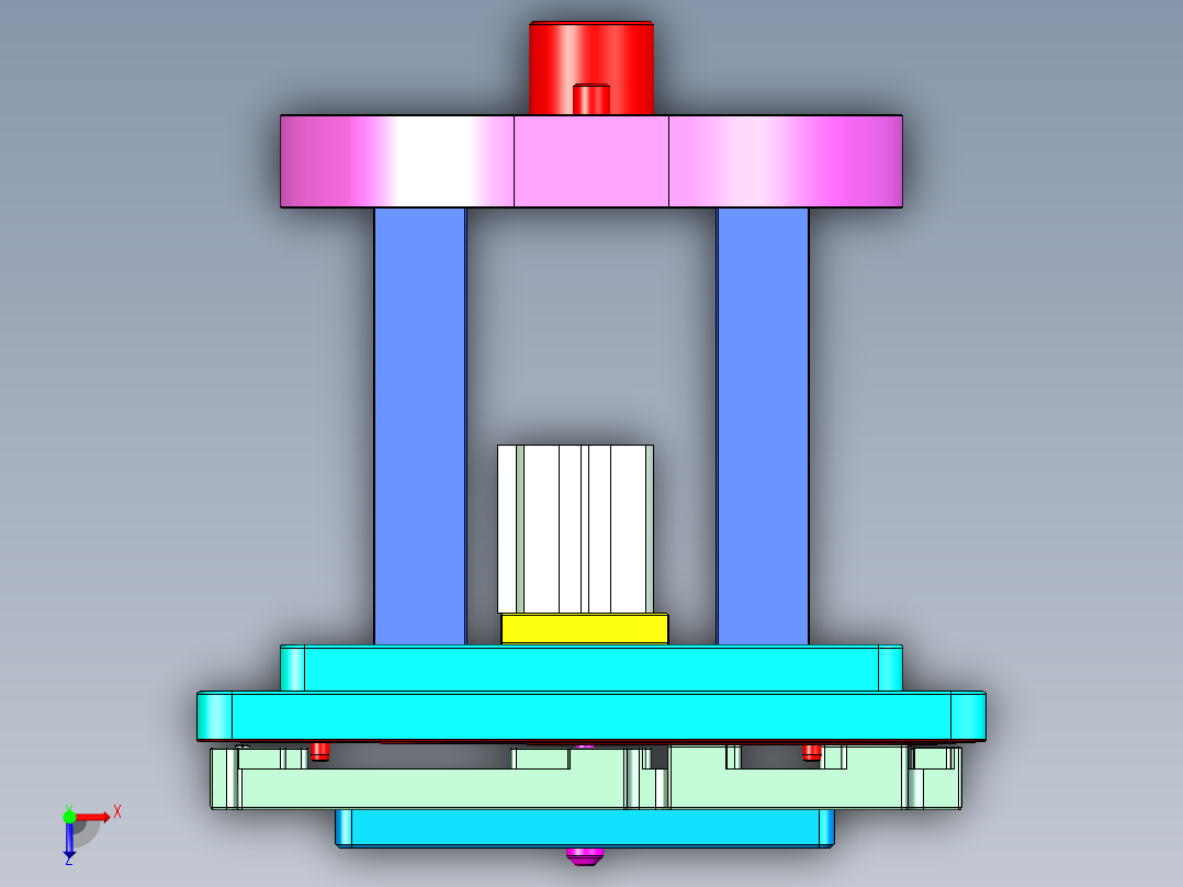 N500-T0P笔记本CNC工装夹具三维模型-CNC7俯视图