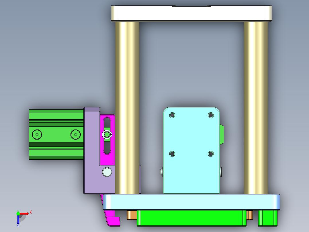 X1-笔记本CNC工装夹具三维模型CNC1-1130俯视图