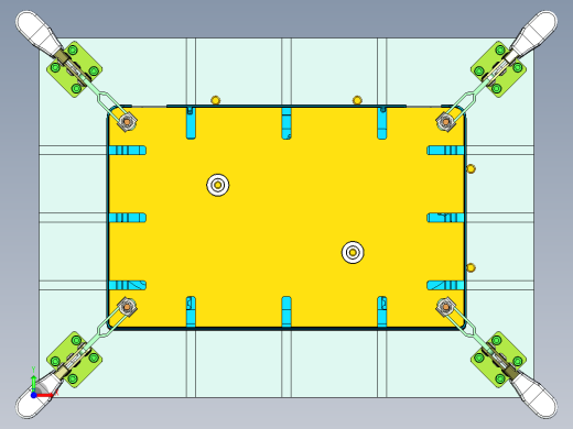 笔记本电脑外壳测量成品长宽检具模型前视缩略图