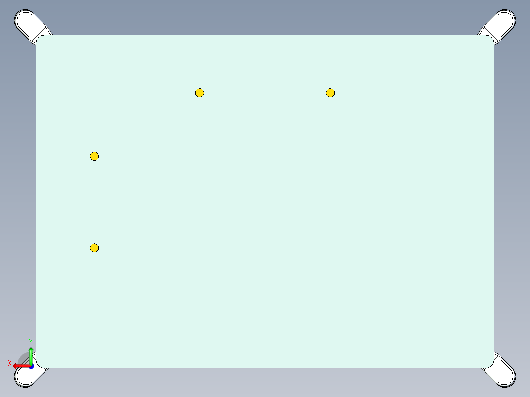 笔记本电脑外壳测量成品长宽检具模型后视图
