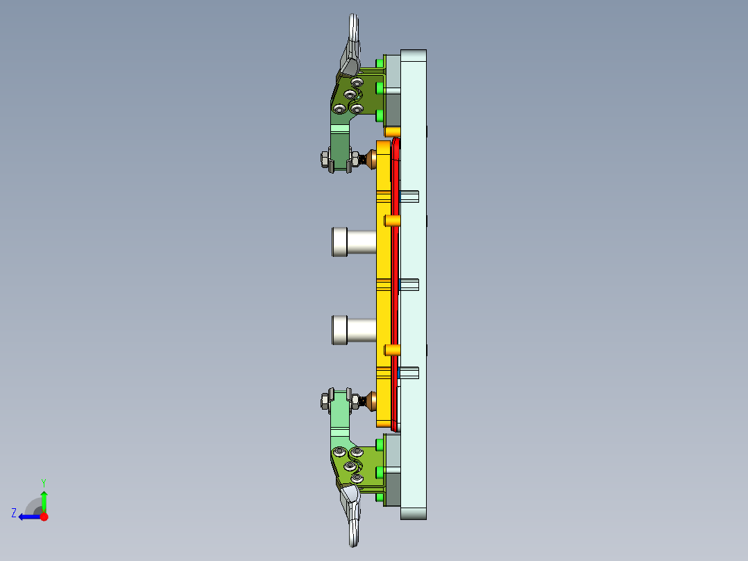笔记本电脑外壳测量成品长宽检具模型右视图