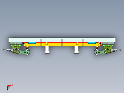 笔记本电脑外壳测量成品长宽检具模型俯视缩略图