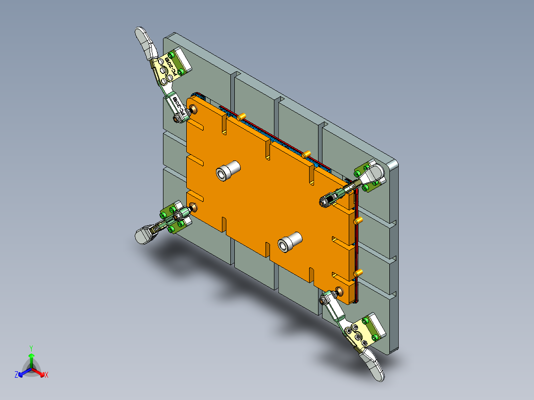 笔记本电脑外壳测量成品长宽检具模型正等轴测图