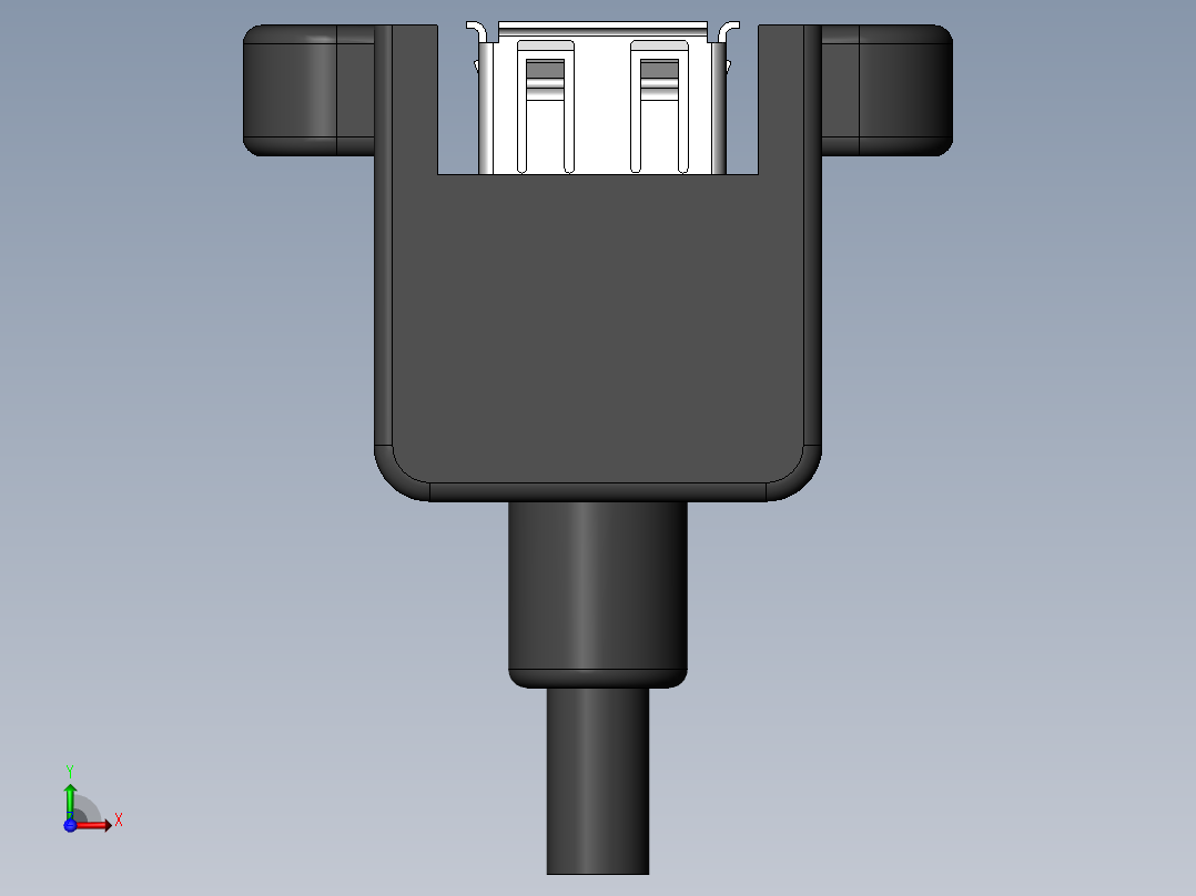 usb-port-USB A型母头带耳朵前视图