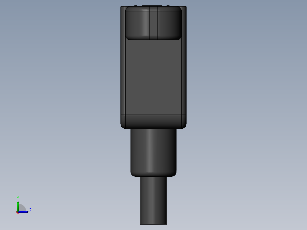 usb-port-USB A型母头带耳朵左视图