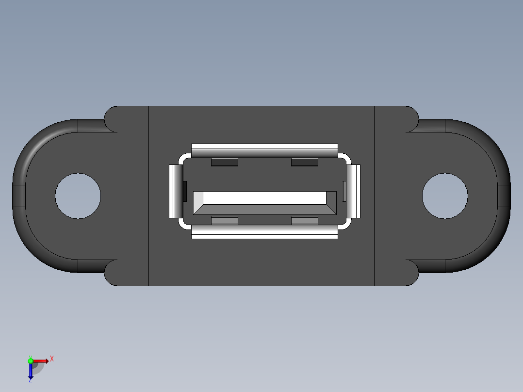 usb-port-USB A型母头带耳朵俯视图