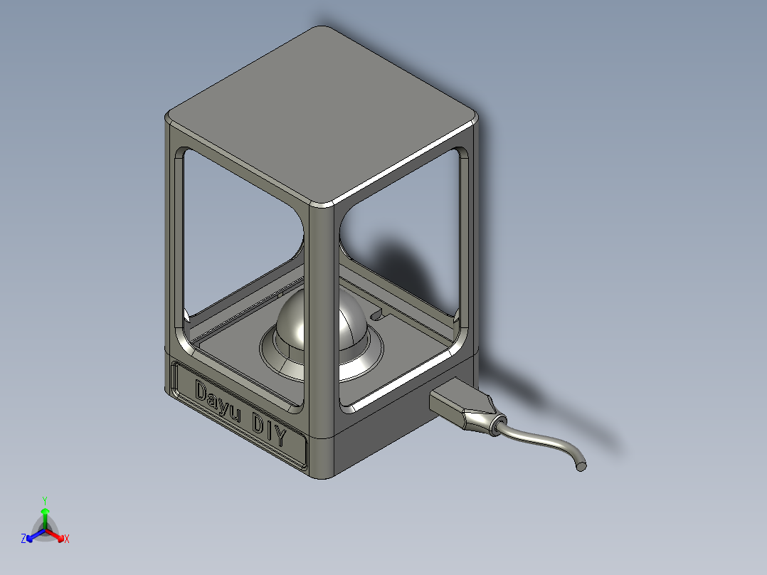 【大鱼】DIY方形小夜灯全套资料正等轴测图