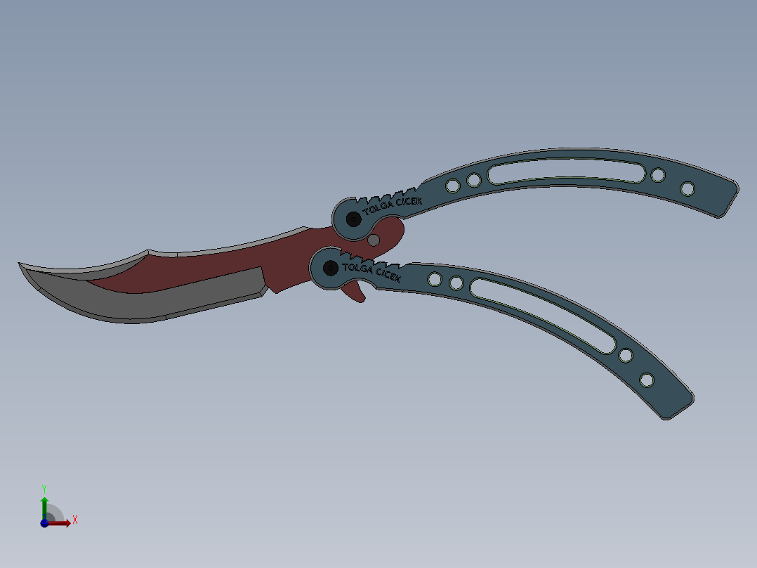 折叠刀、刀 (6)前视图