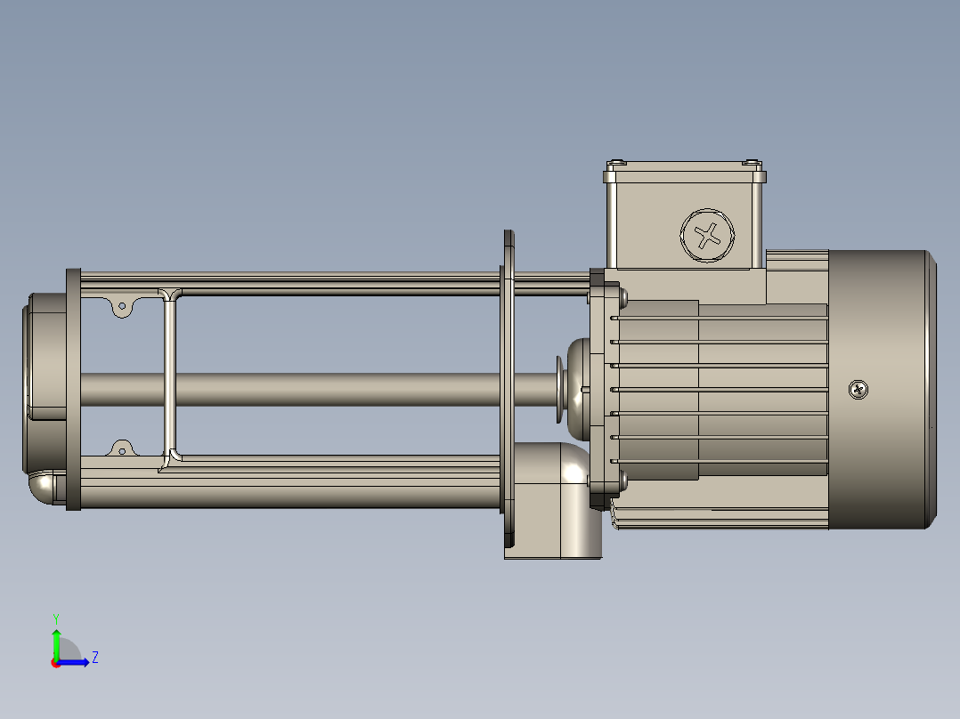 LDPB2-25-TP立式水泵三维模型左视图