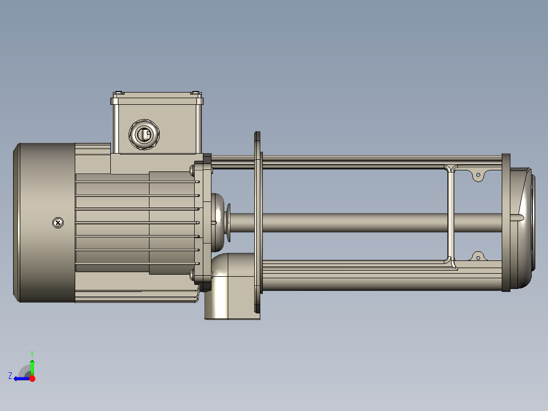 LDPB2-25-TP立式水泵三维模型右视图