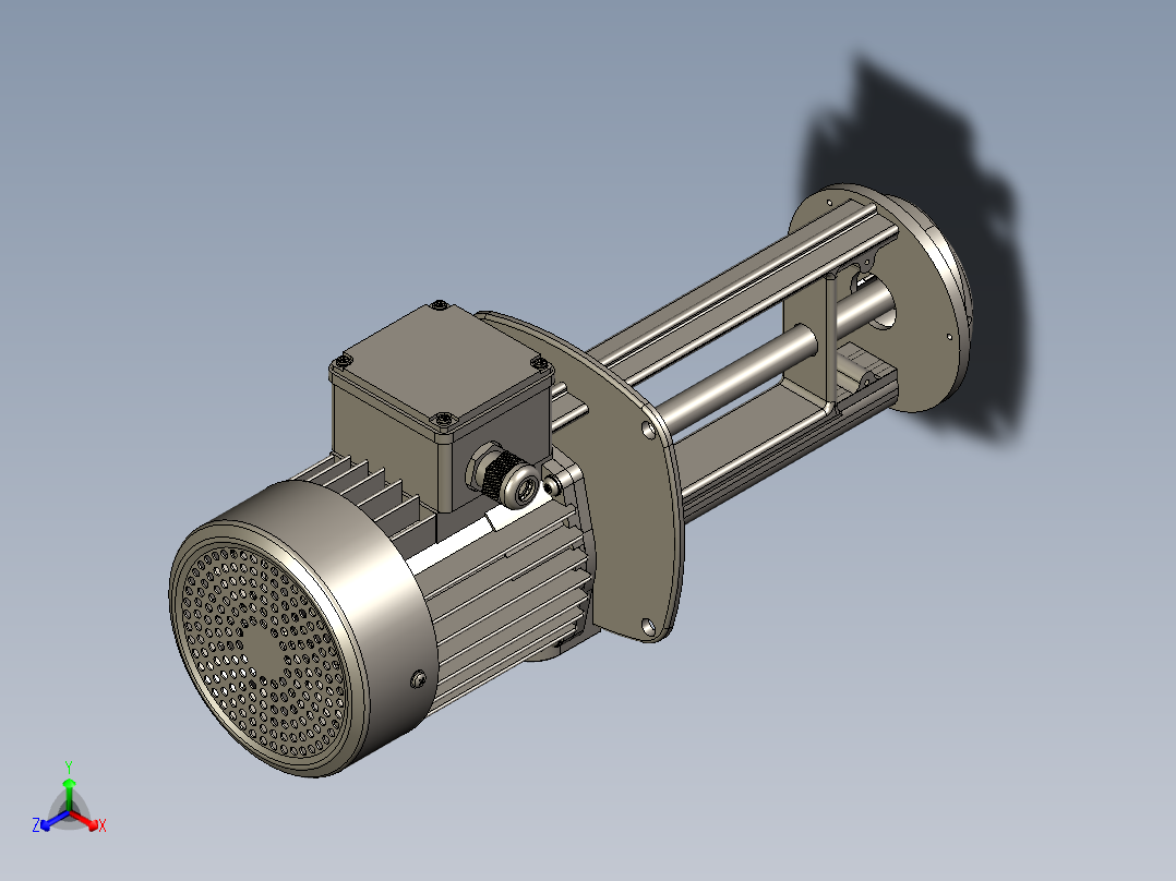 LDPB2-25-TP立式水泵三维模型正等轴测图