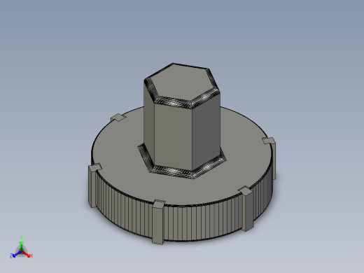 奥迪S1直立轴承螺母工具正等轴测缩略图