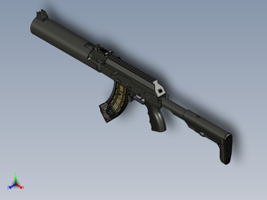 手枪左轮冲锋枪老式狙击步枪设计3D图纸akm-2020-can-cannon STP