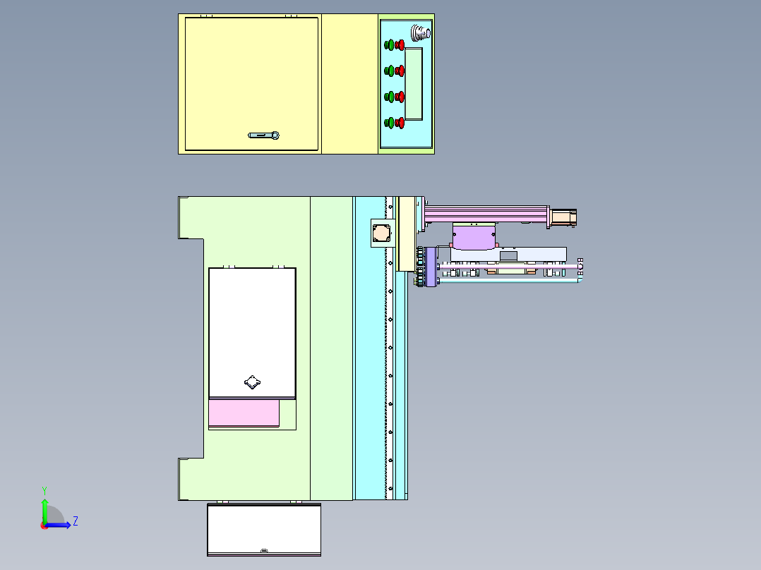 水射流辅助激光加工设备   sw16左视图