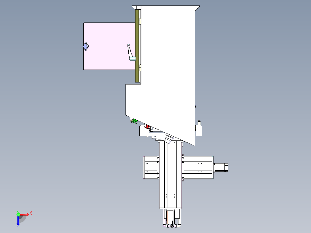 水射流辅助激光加工设备   sw16俯视图