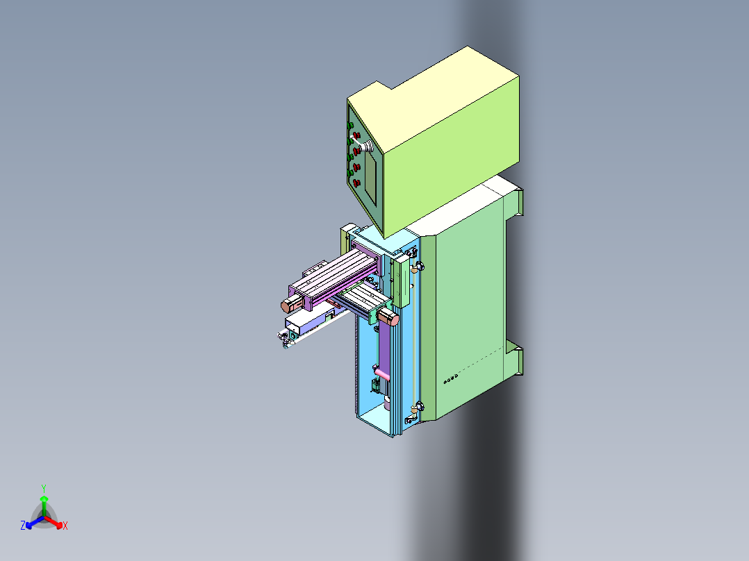 水射流辅助激光加工设备   sw16正等轴测图