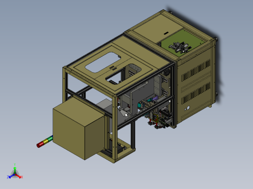 条码扫描、检测设备（非标机）正等轴测缩略图
