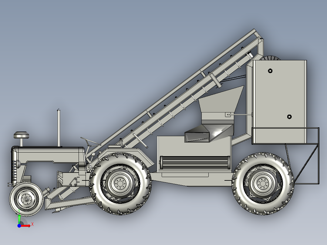 宽幅花生收获机拔花生机起垄平地前视图