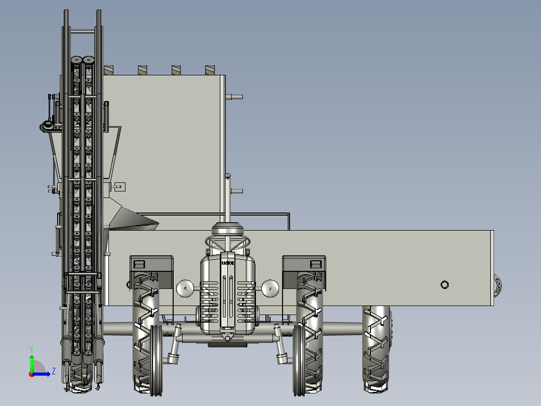 宽幅花生收获机拔花生机起垄平地左视图