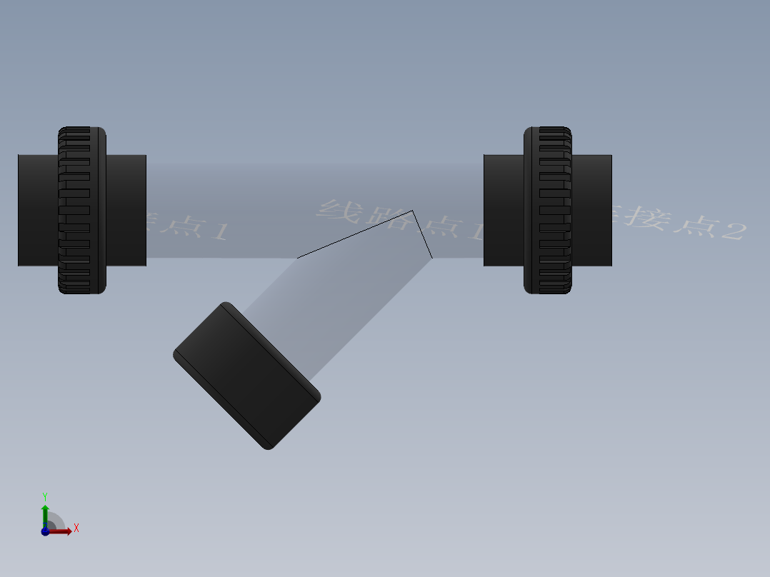 Y filter DN15 PN10 U-PVC前视图