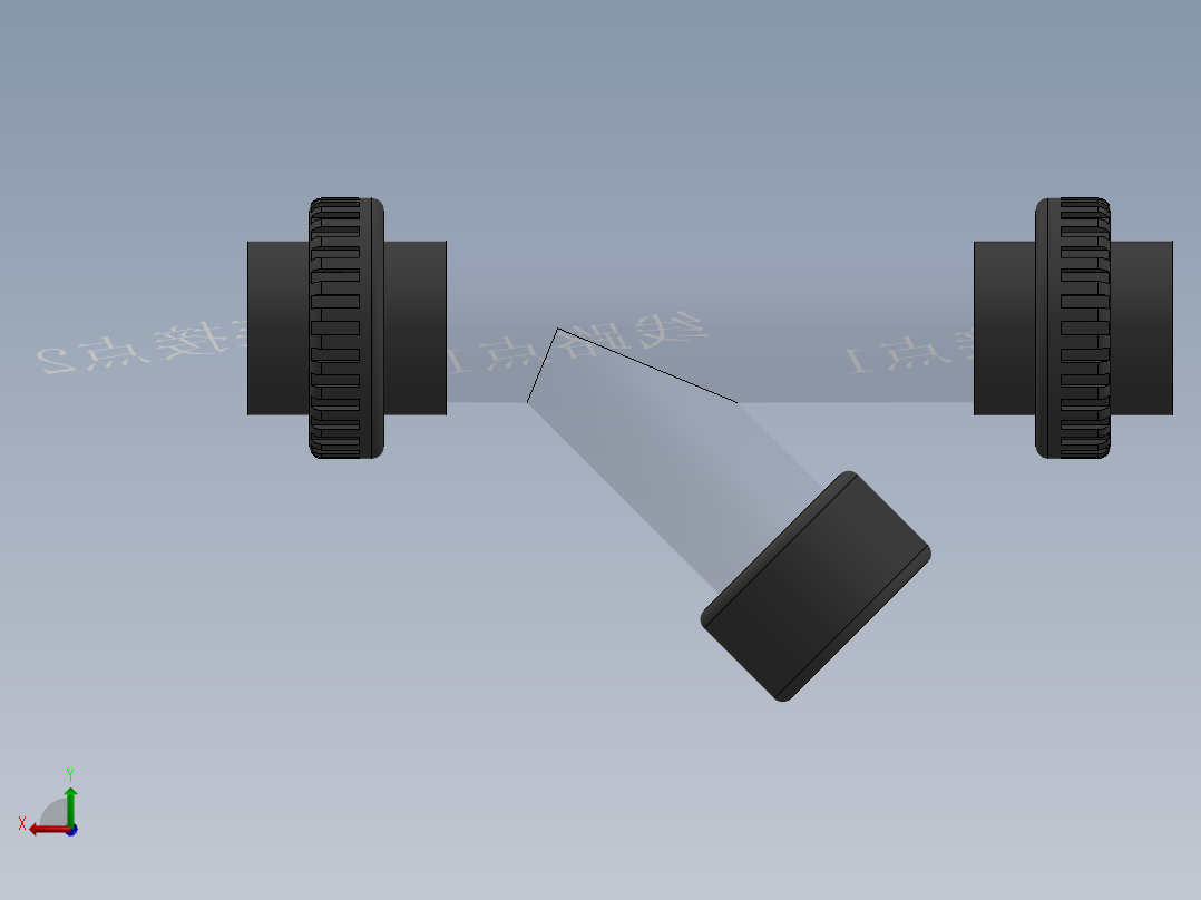 Y filter DN15 PN10 U-PVC后视图